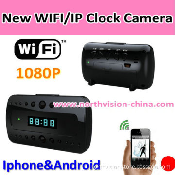 New 1080P WiFi/IP/P2p Clock Camera
